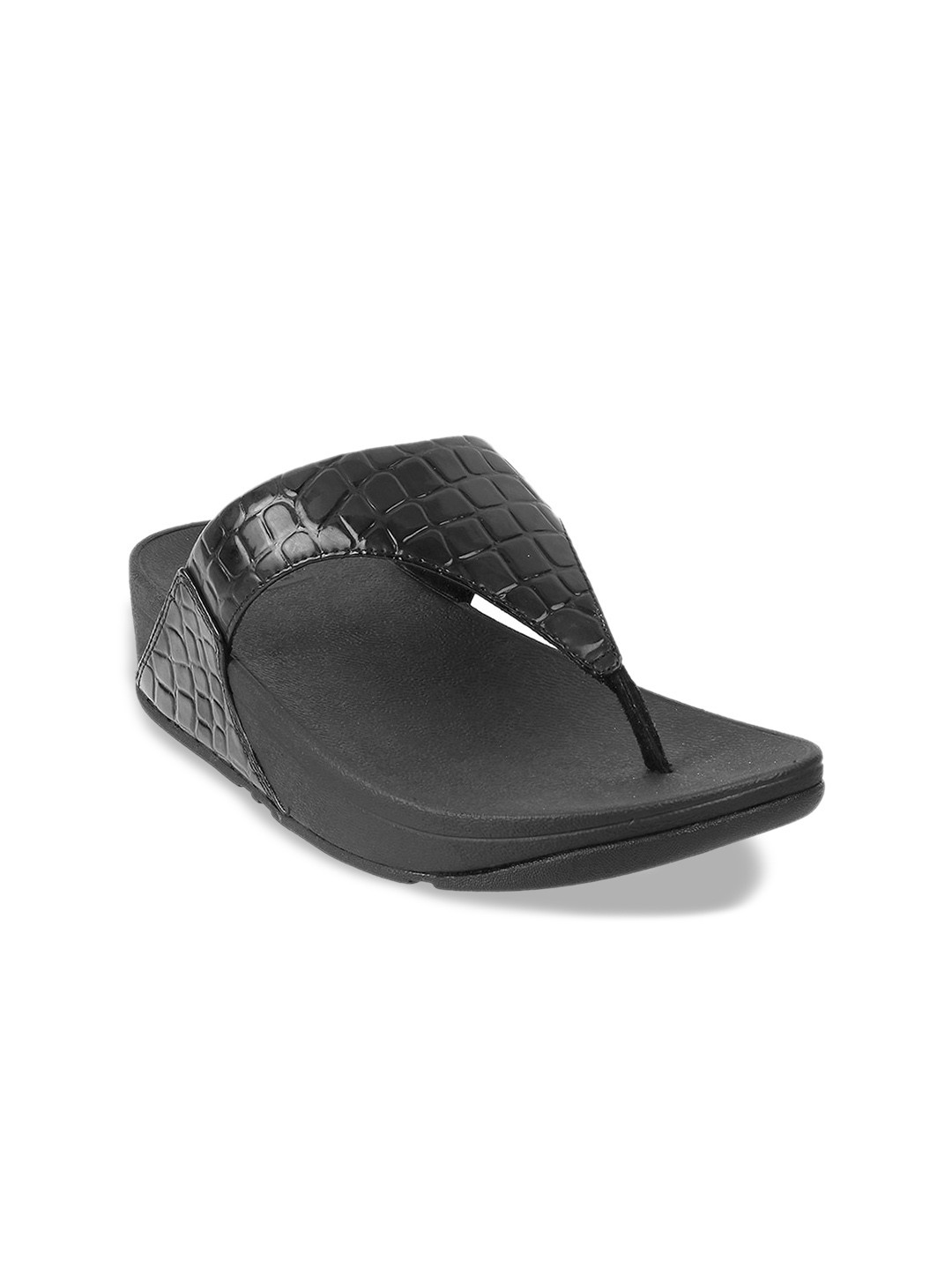 

fitflop Women Black Embellished Platform Sandals
