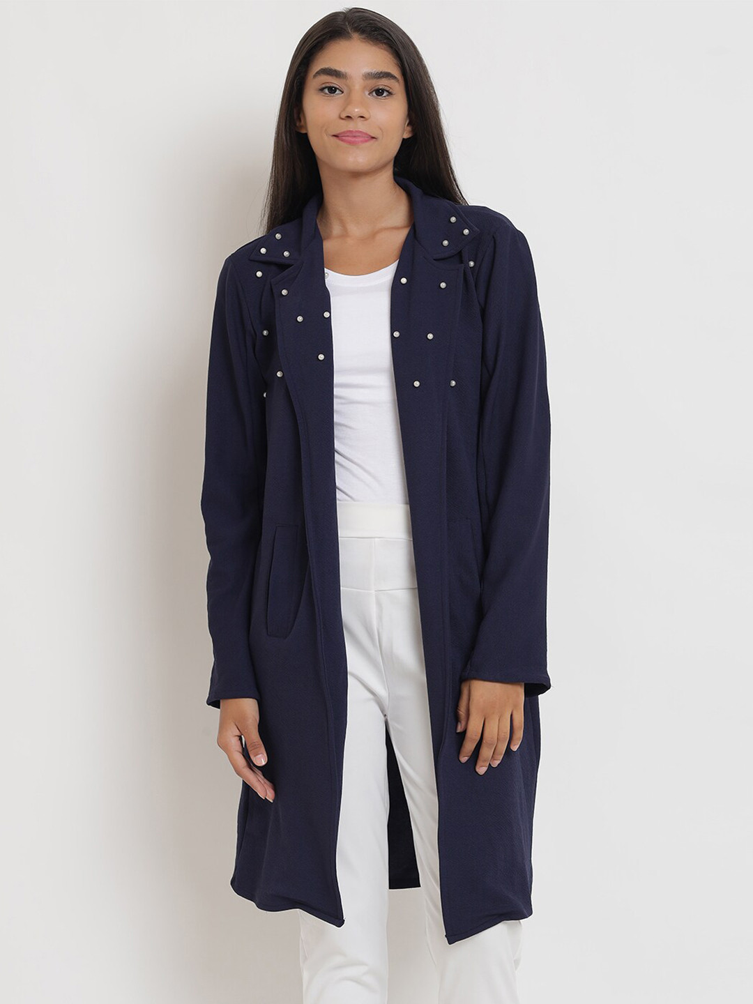 

Anaghakart Women Blue Longline Shrug