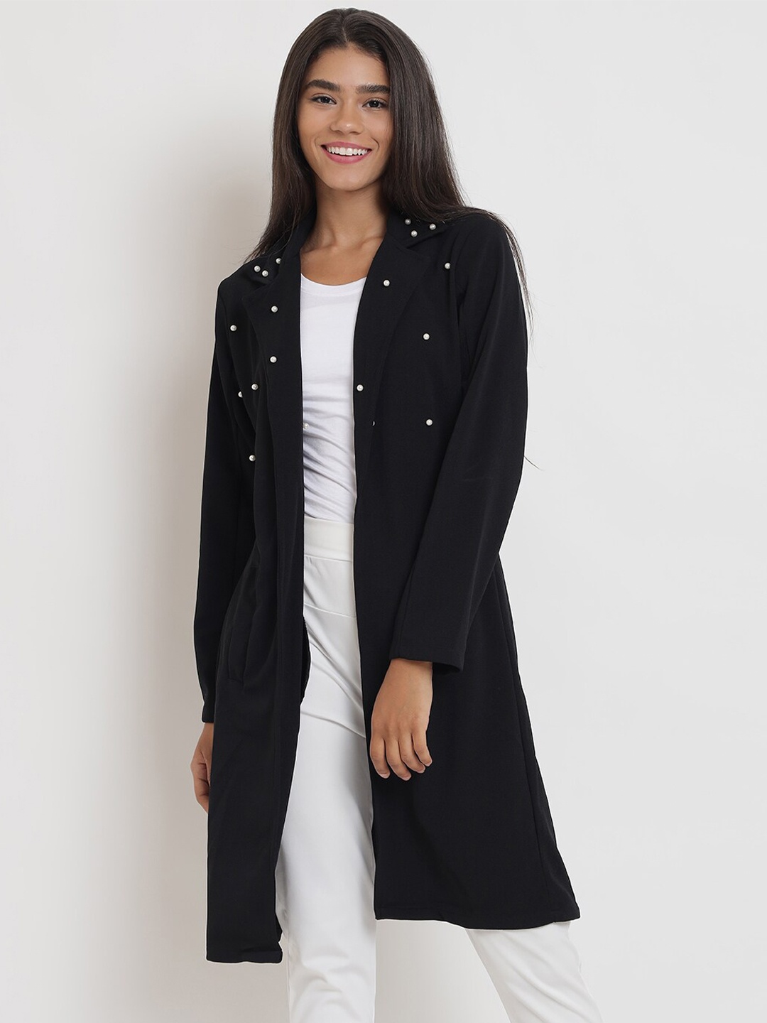 

Anaghakart Women Black Longline Shrug