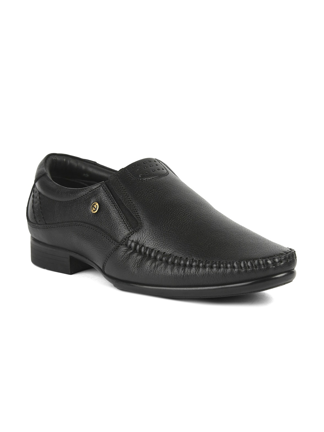 

Liberty Mens Black Solid Leather Formal Slip-On Shoes