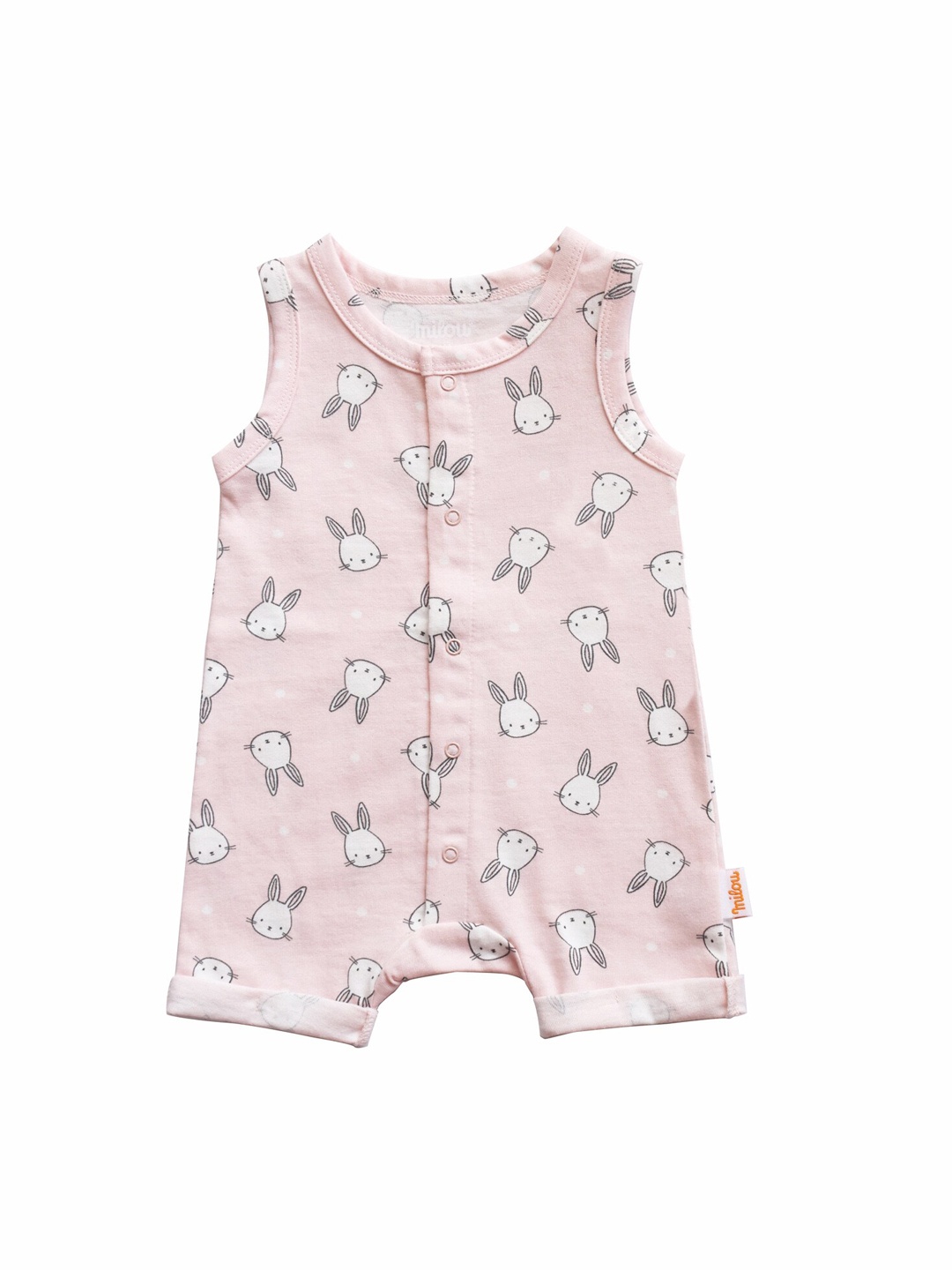 

milou Infants Pink Printed Pure Cotton Rompers