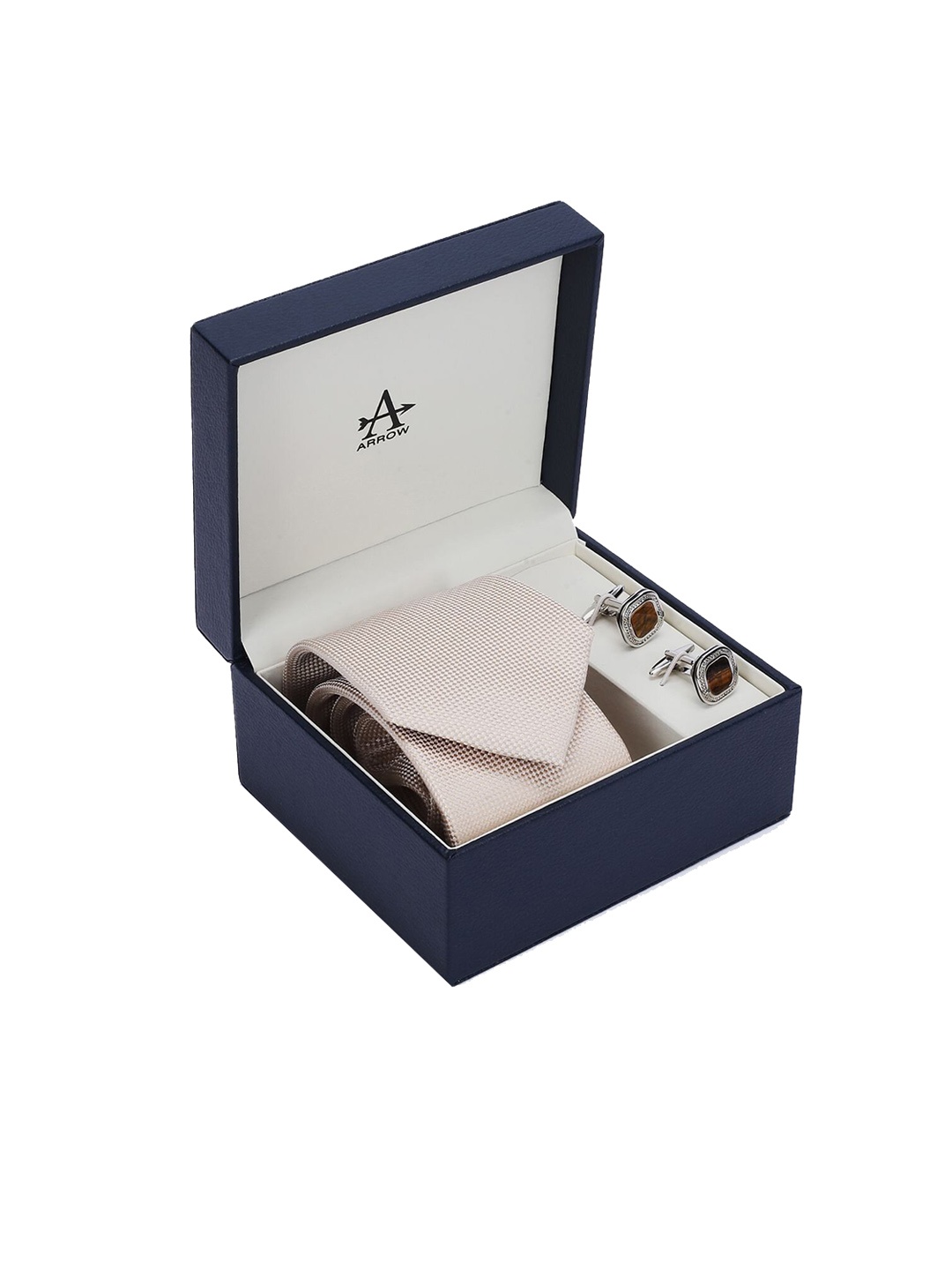 

Arrow Men Solid Ties and Cufflinks Set, Beige