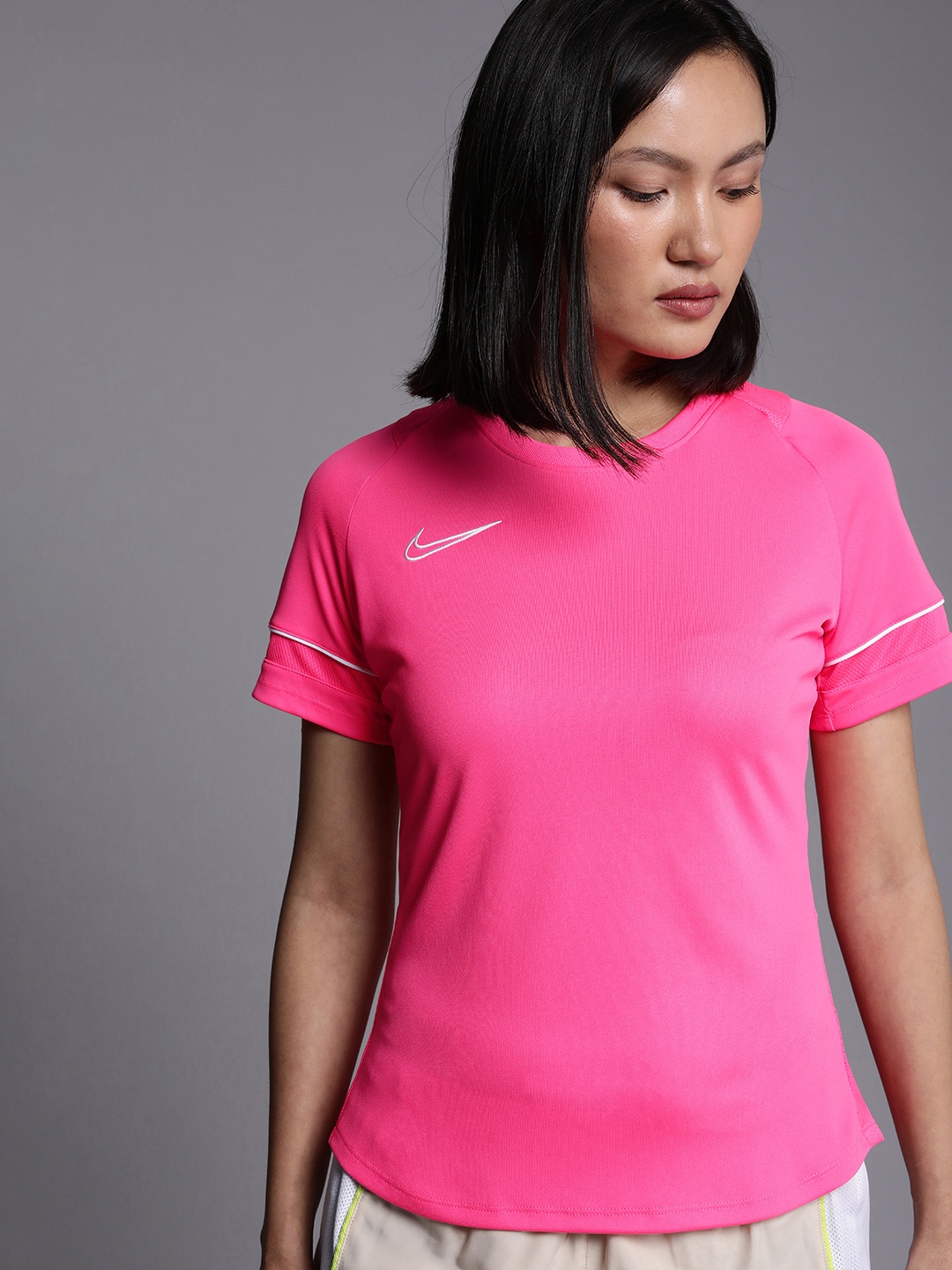 

Nike Women Pink Solid Dri-Fit ACD Top