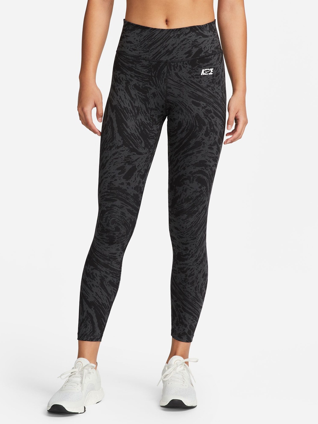 

Nike Women Printed ONE Dri-FIT HR IC 7/8 Training Tights, Black