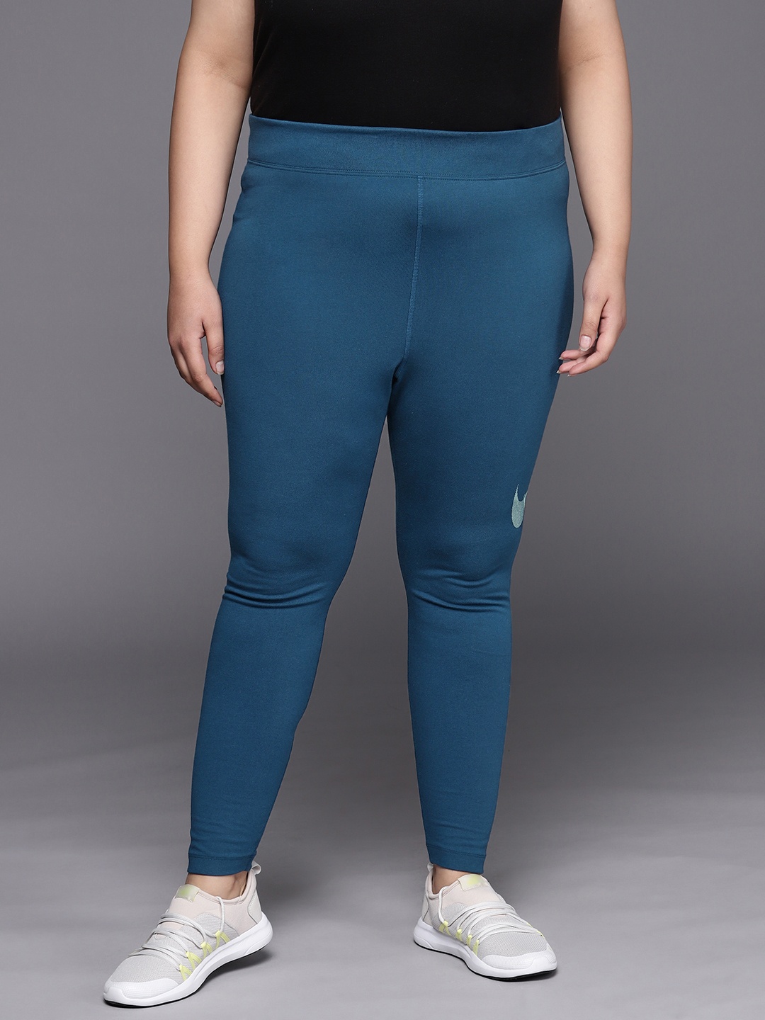 

Nike Women Plus Size Sportswear Swoosh High Rise Tights, Teal