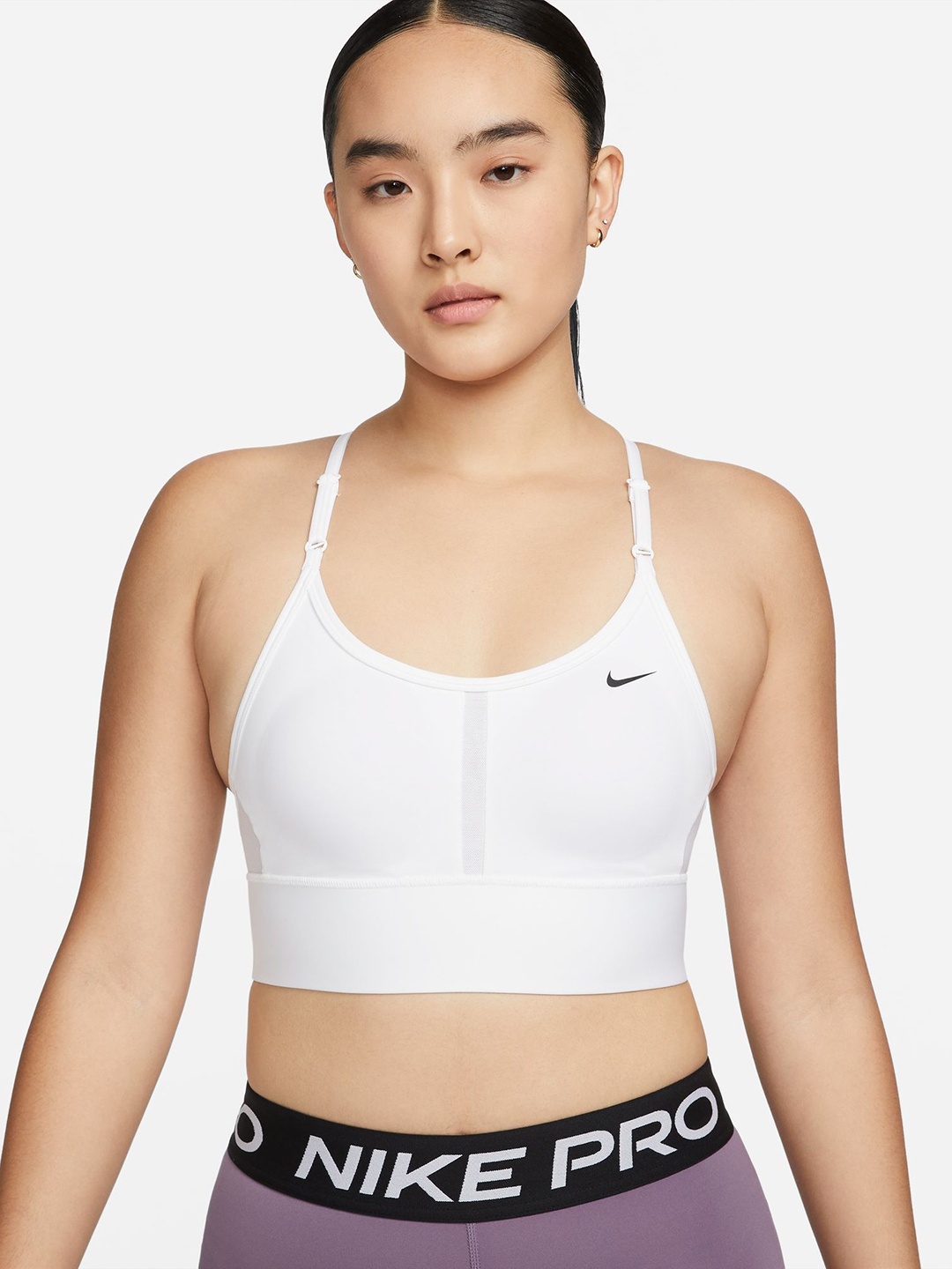 

Nike Indy Women's Light-Support Padded Longline Sports Bra, White