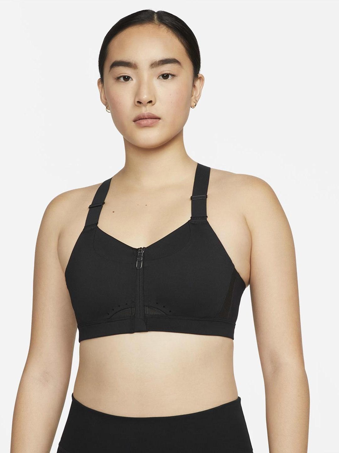 

Nike Alpha Women's High-Support Padded Zip-Front Sports Bra, Black