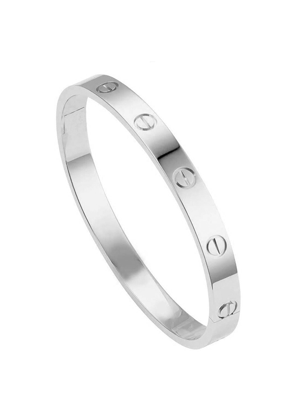 

Jewels Galaxy Women Contemporary Silver Plated Love Bracelet