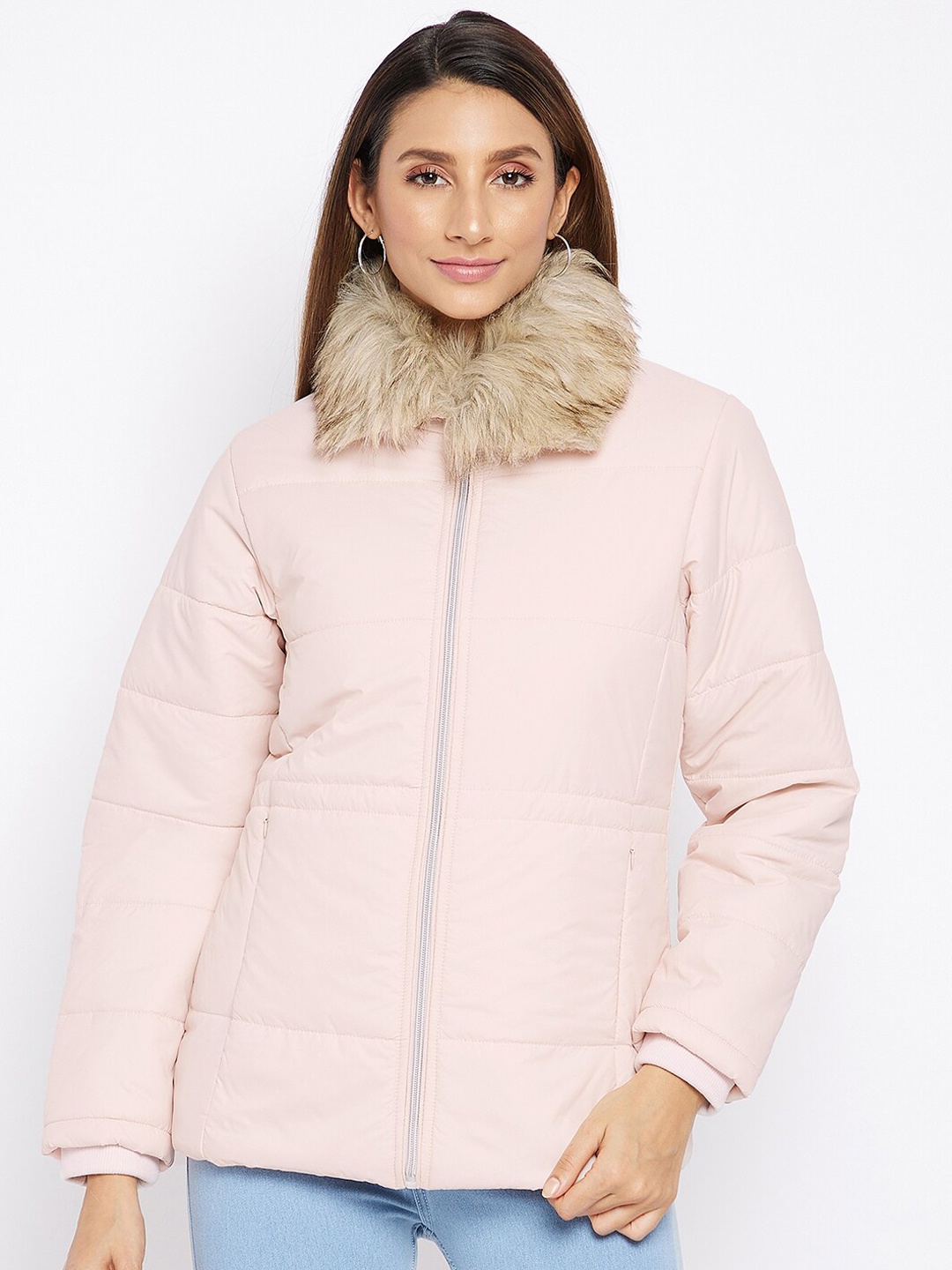 

Spirit Women Peach-Coloured Puffer Jacket