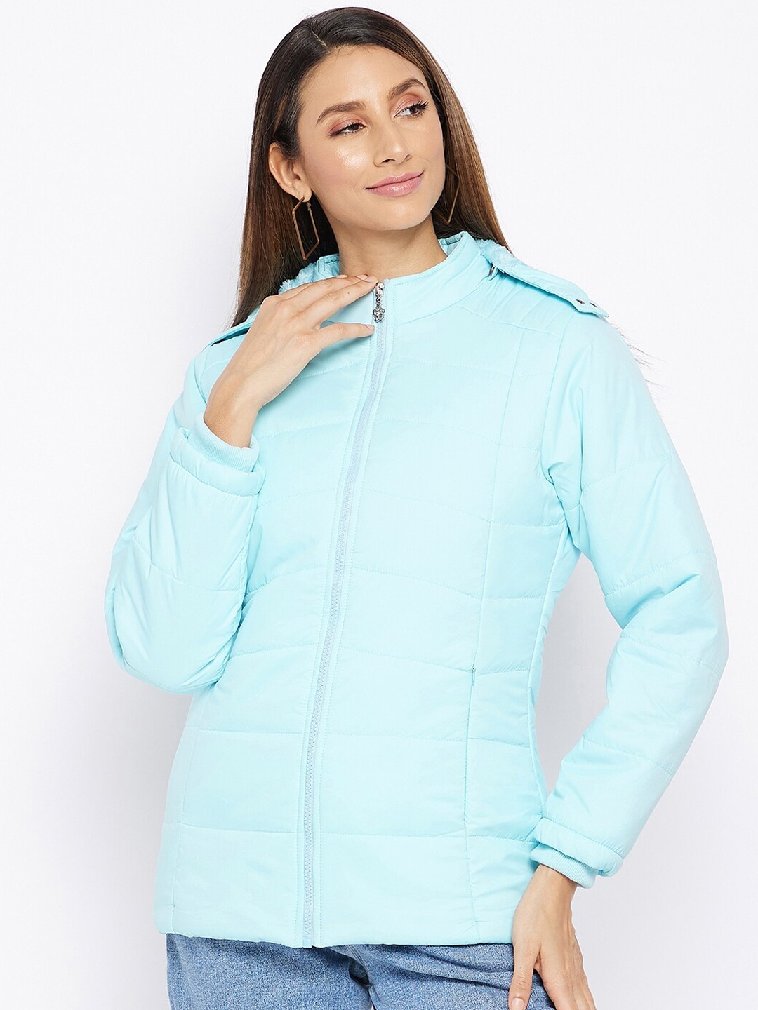 

Spirit Women Blue Windcheater Padded Jacket