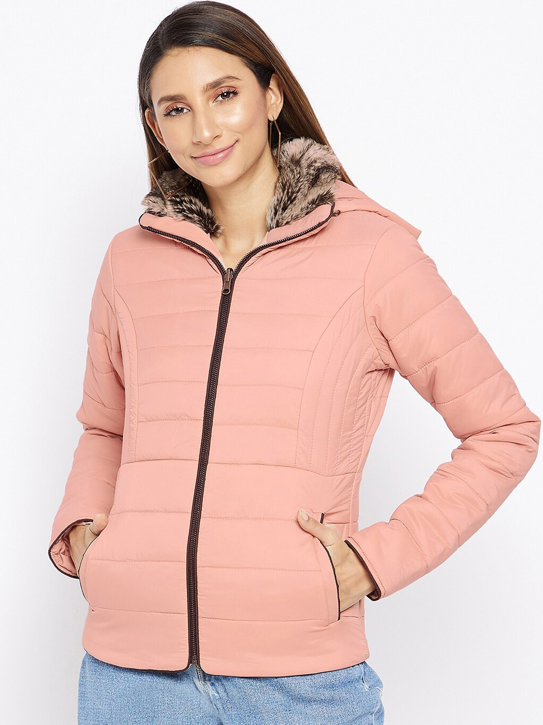 

Spirit Women Pink Windcheater Padded Jacket
