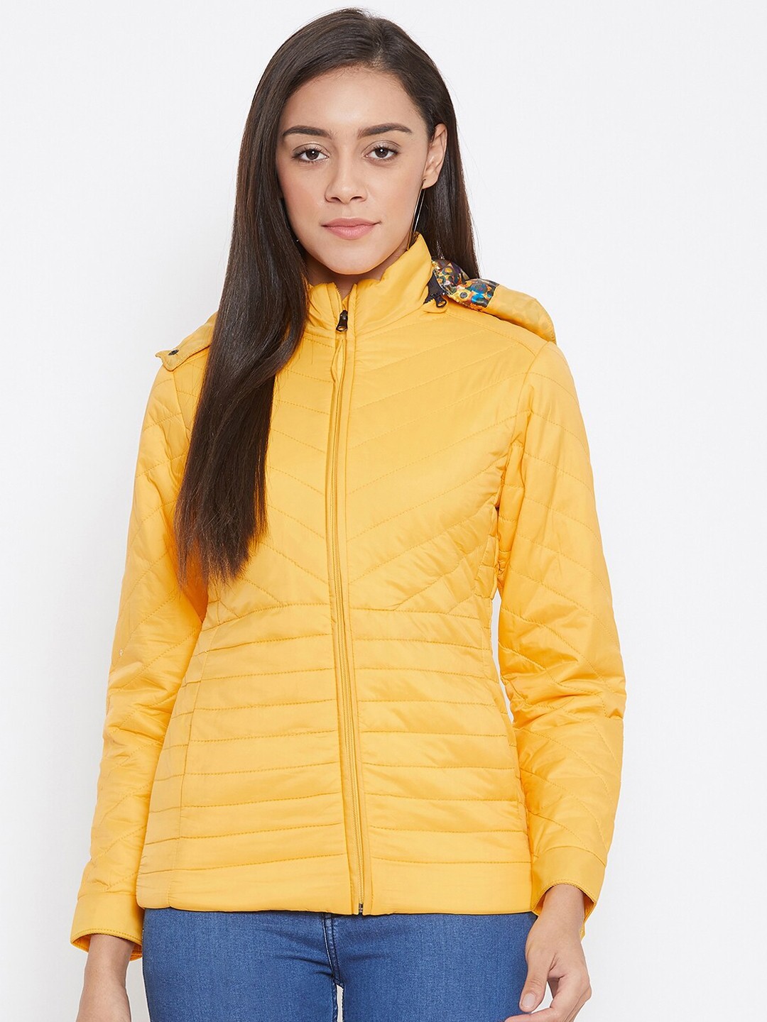 

Spirit Women Yellow Windcheater Quilted Jacket