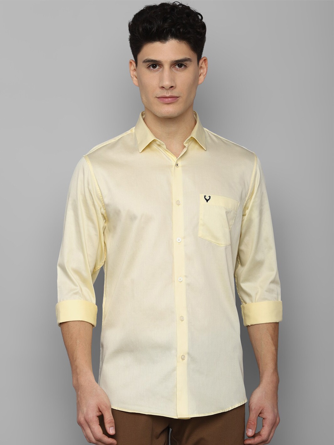 

Allen Solly Men Yellow Slim Fit Casual Shirt