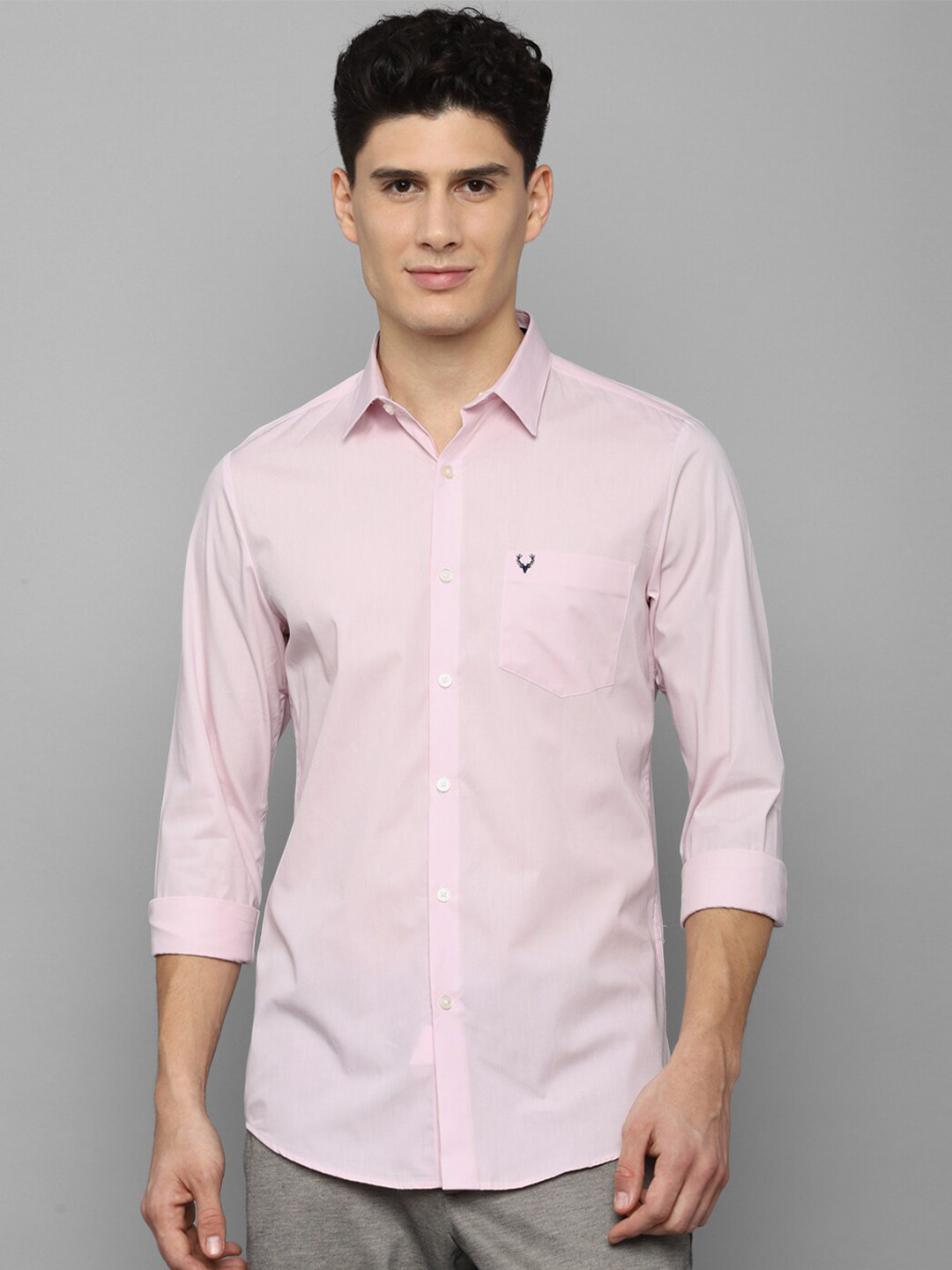 

Allen Solly Men Pink Slim Fit Casual Shirt