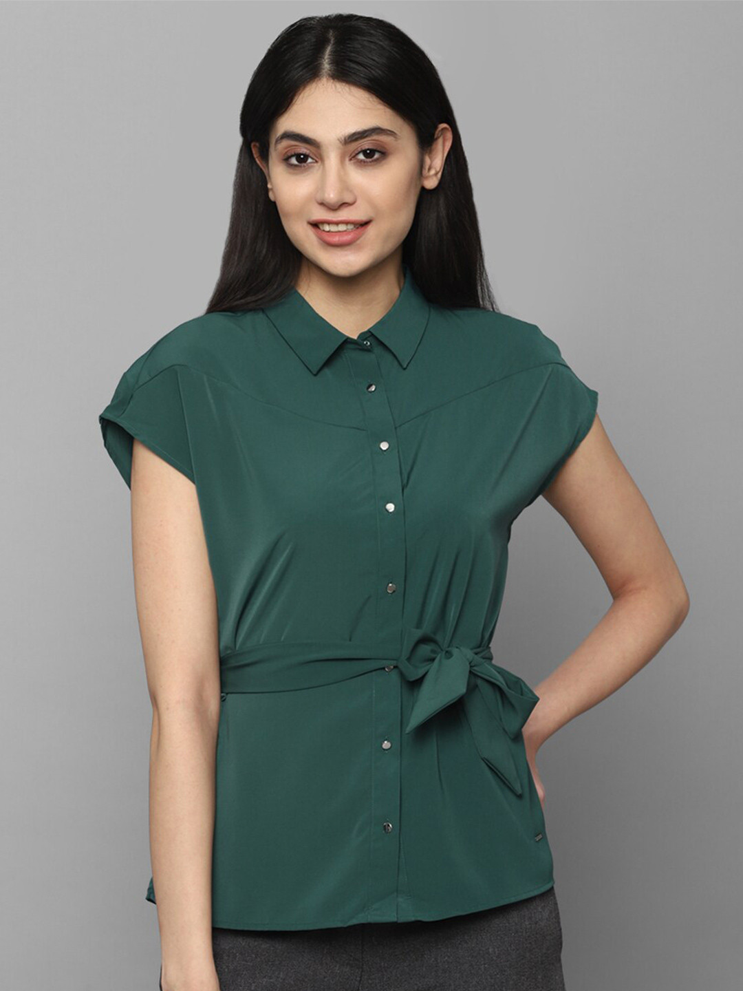 

Allen Solly Woman Women Green Casual Shirt