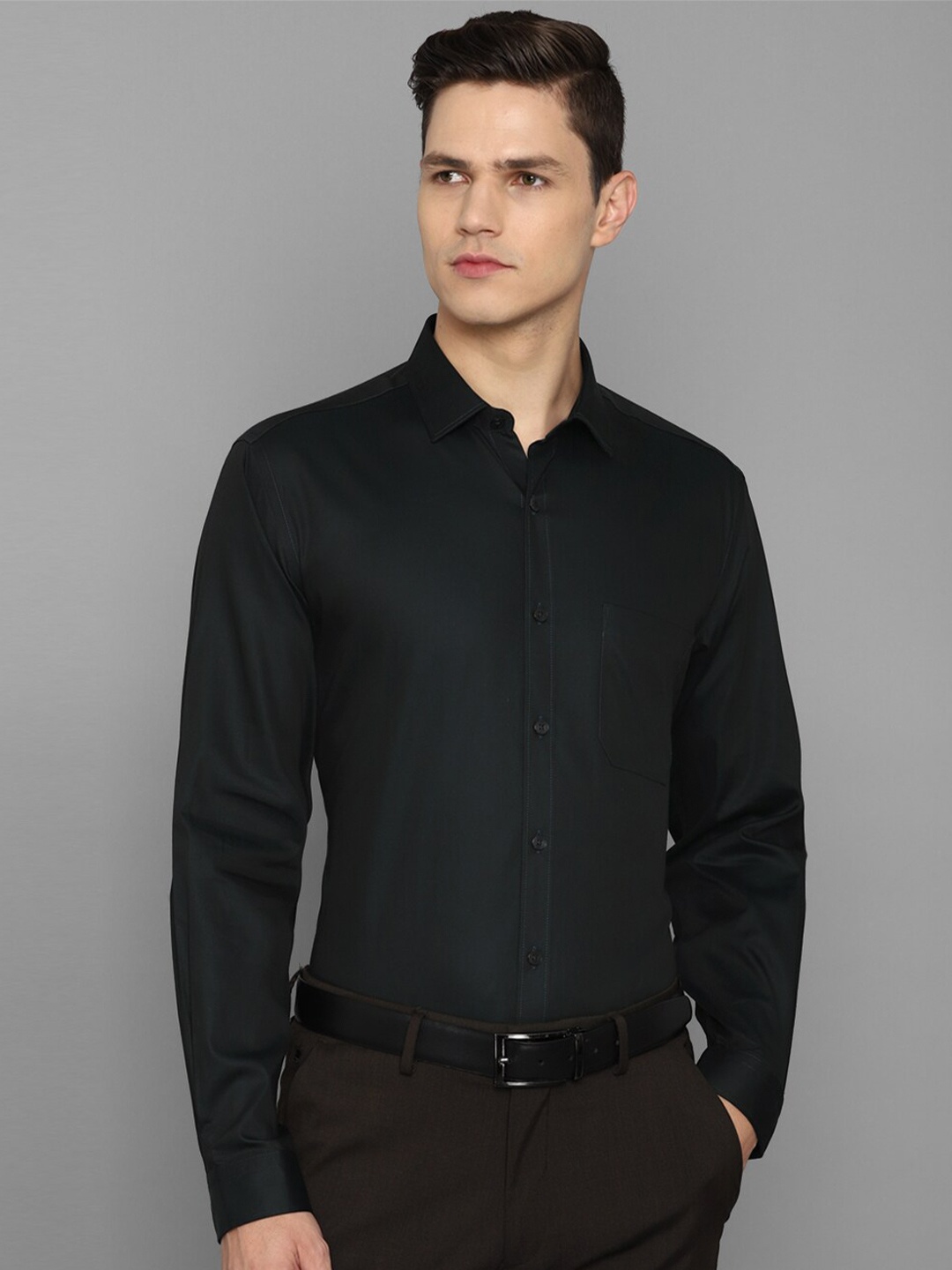 

Louis Philippe Men Black Slim Fit Formal Shirt