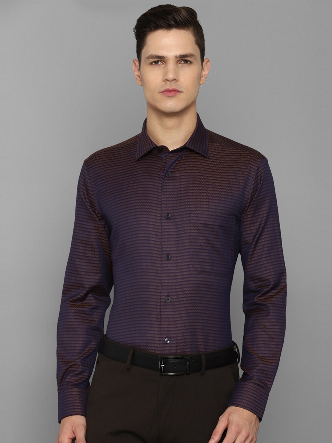 

Louis Philippe Men Brown Slim Fit Formal Shirt