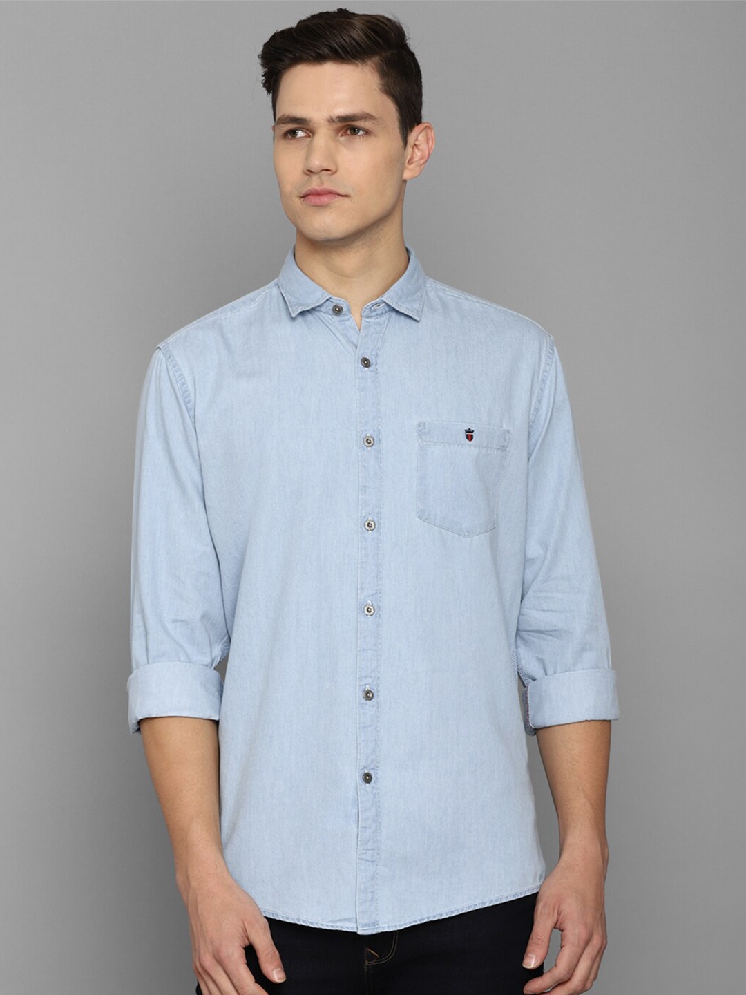 

Louis Philippe Jeans Men Blue Slim Fit Pure Cotton Casual Shirt
