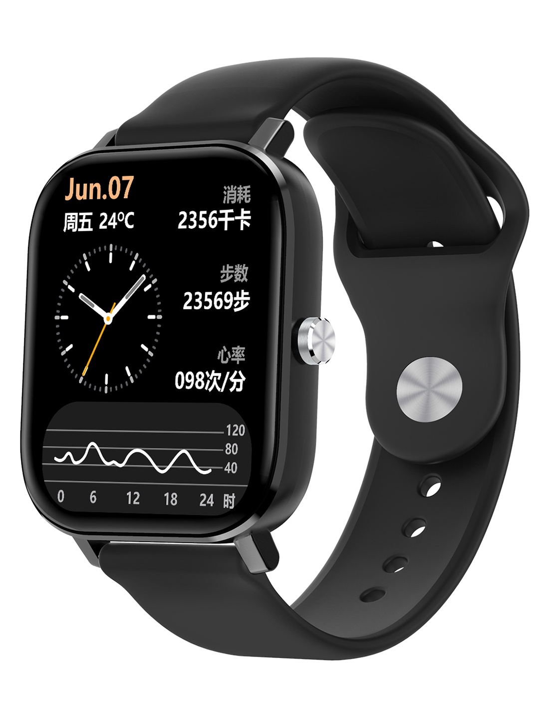 

bfit Genius Full Touchscreen Bluetooth Calling Unisex Smart Watch - GENIUS-BK, Black