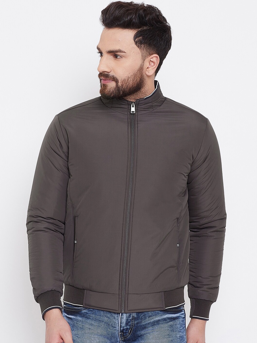 

Spirit Men Grey Lightweight Bomber Jacket