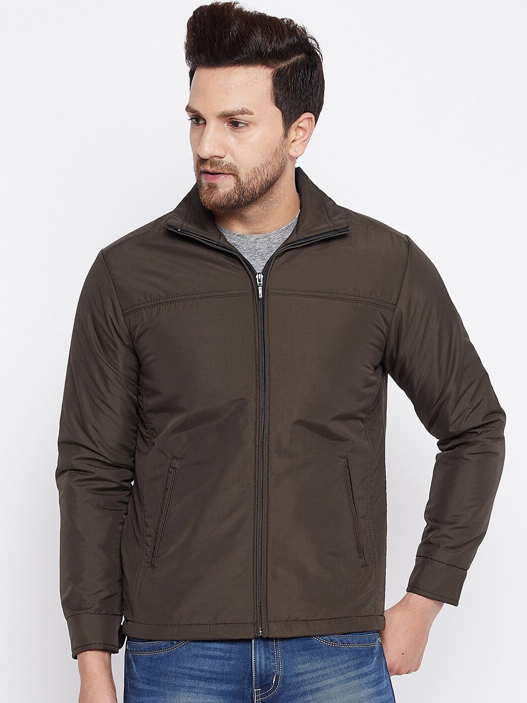 

Spirit Men Olive Green Windcheater Bomber Jacket