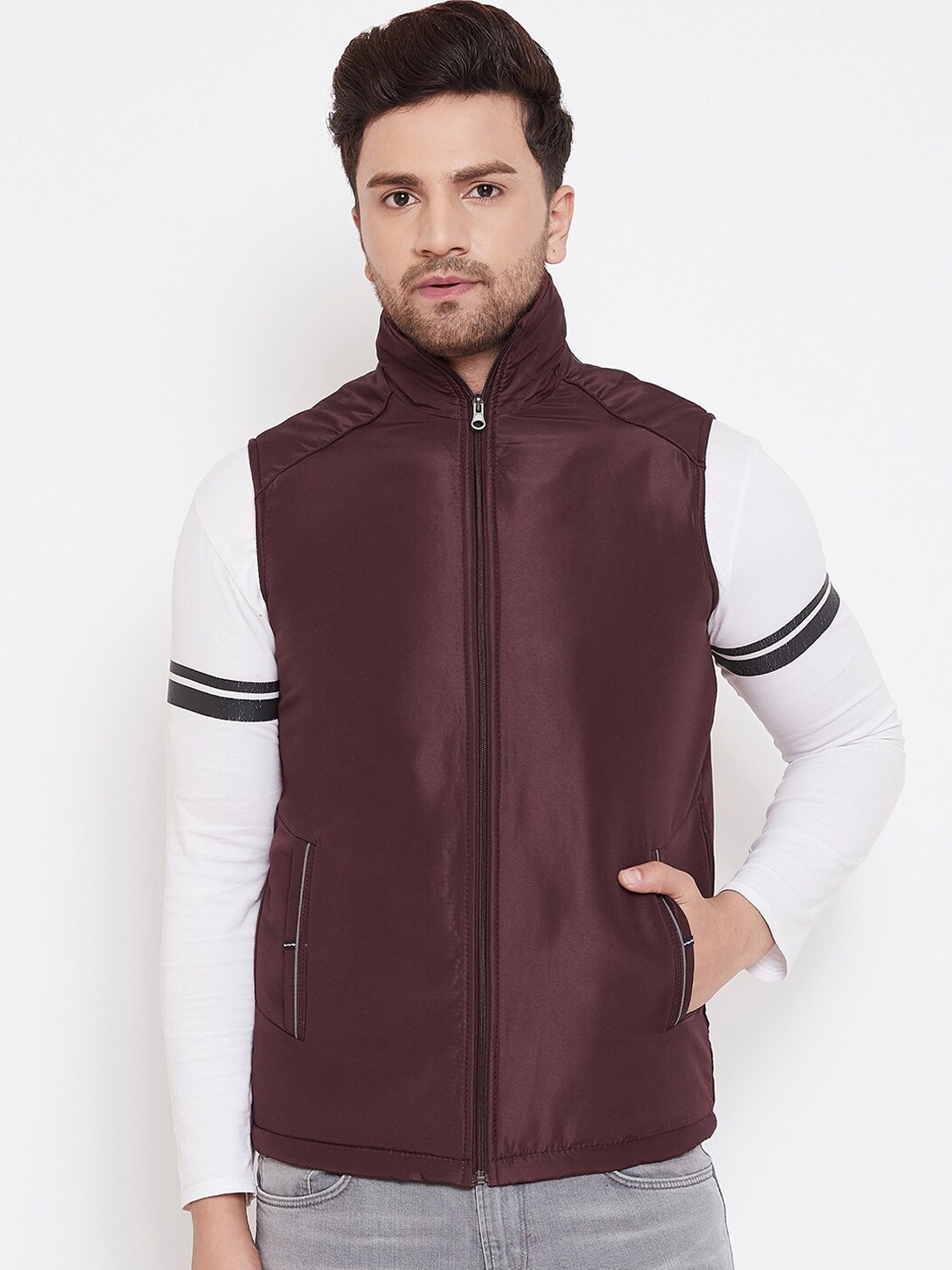 

Spirit Men Maroon Lightweight Padded Jacket