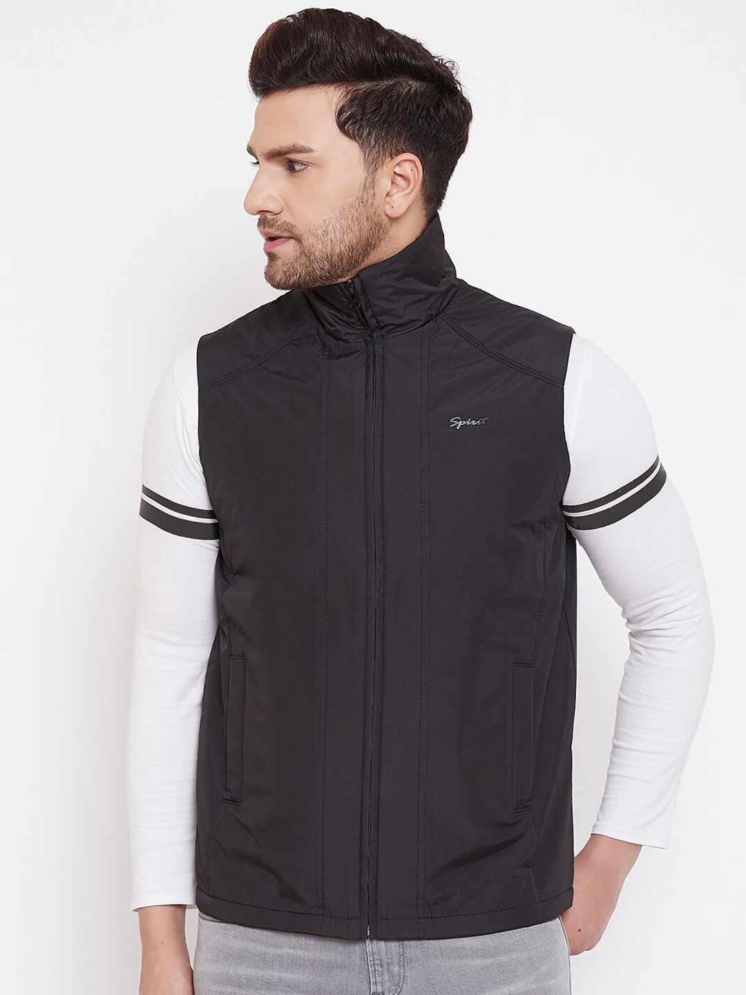 

Spirit Men Black Lightweight Bomber Jacket