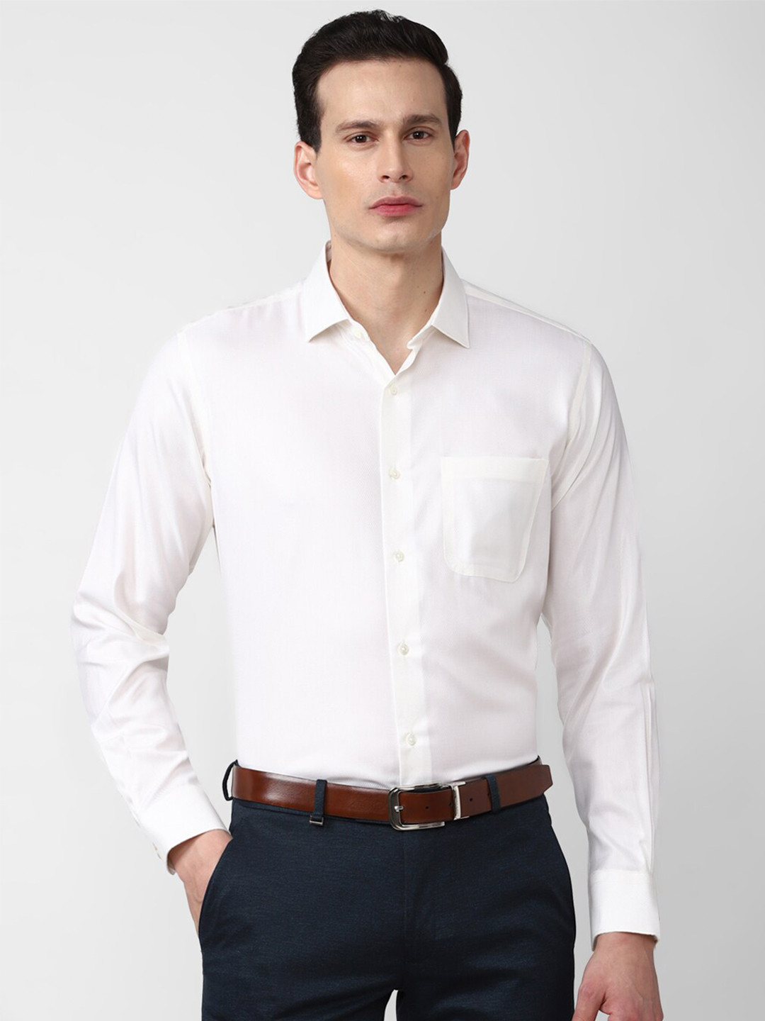 

Van Heusen Men White Formal Shirt