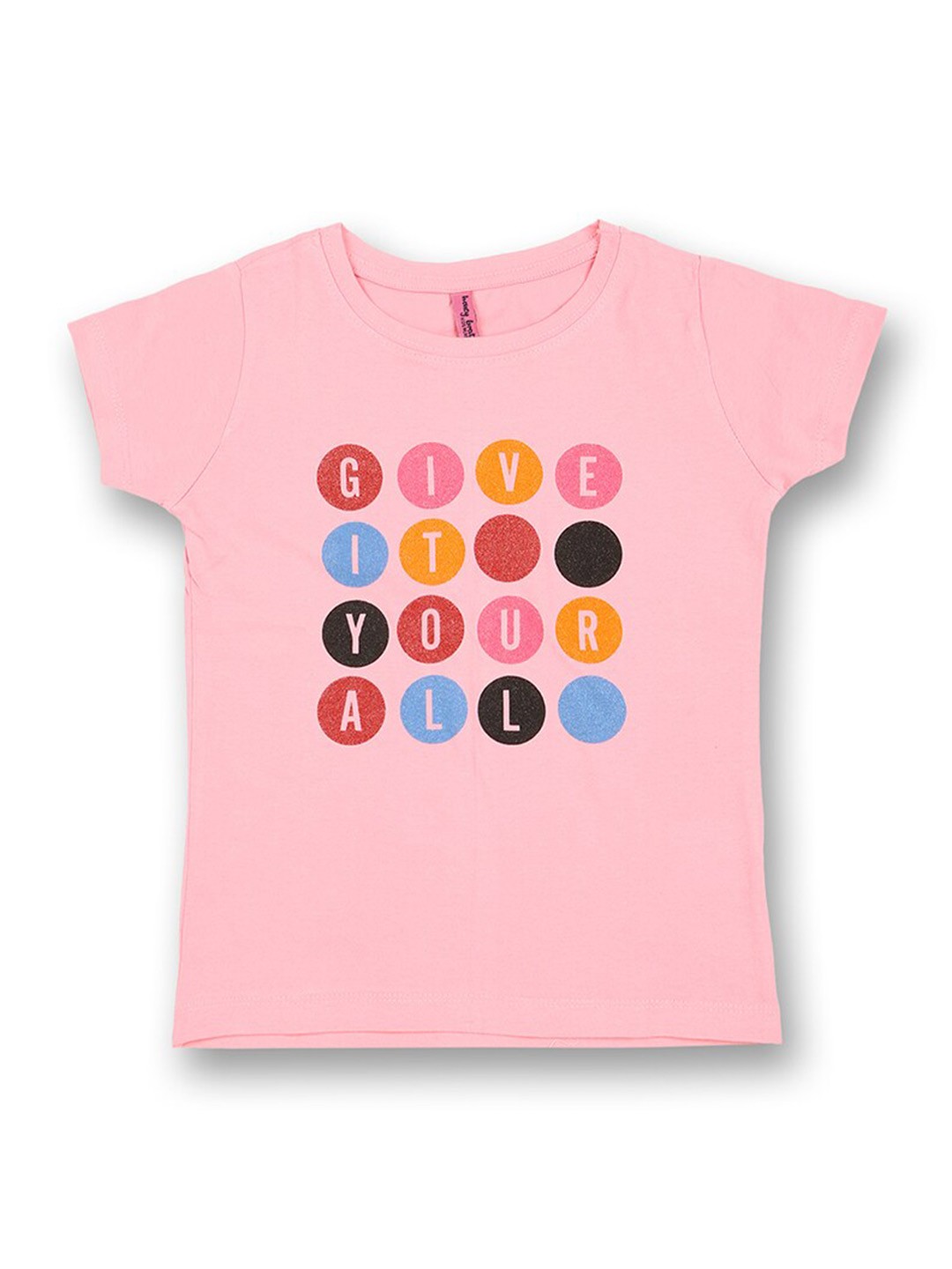 

V2 Value & Variety Girls Pink & Blue Printed T-shirt
