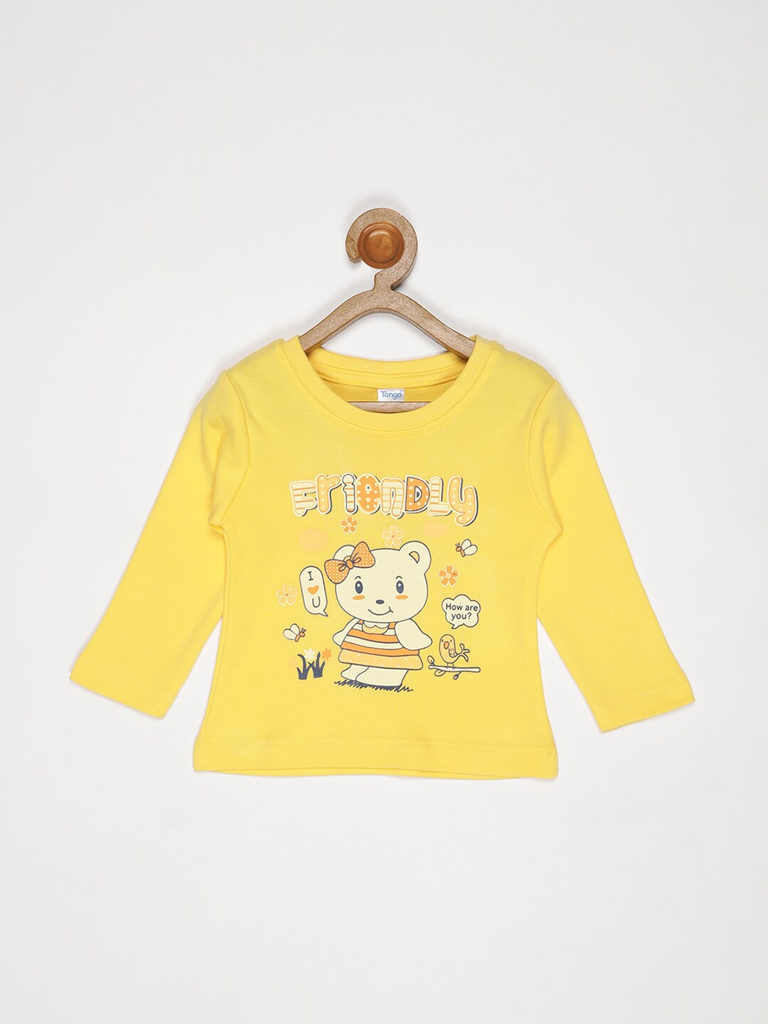

V2 Value & Variety Girls Yellow & Beige Blouson Top
