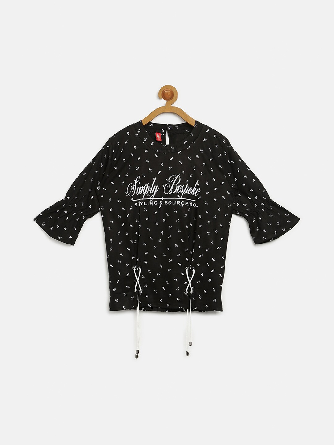 

V2 Value & Variety Black Printed Top