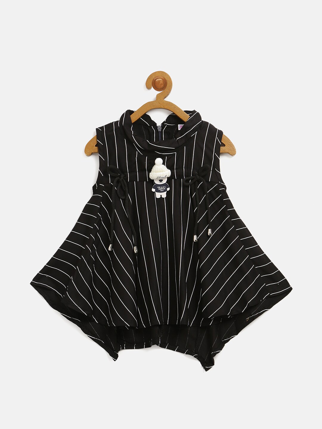 

V2 Value & Variety Black Striped Cinched Waist Top