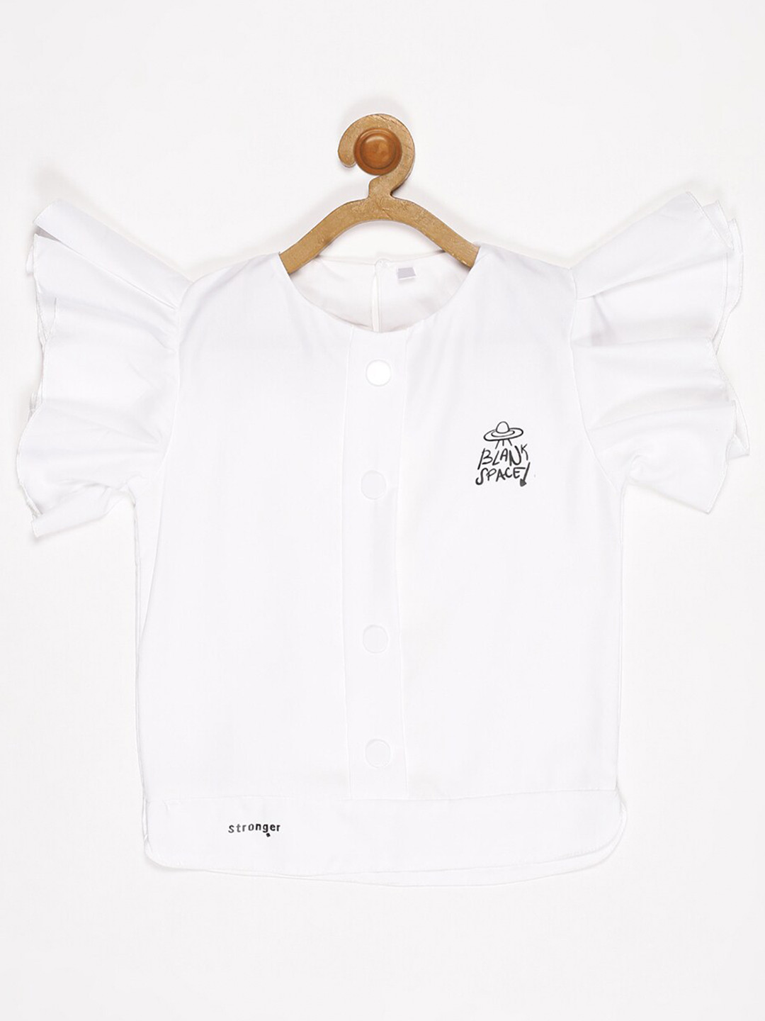 

V2 Value & Variety Girls White Solid Top