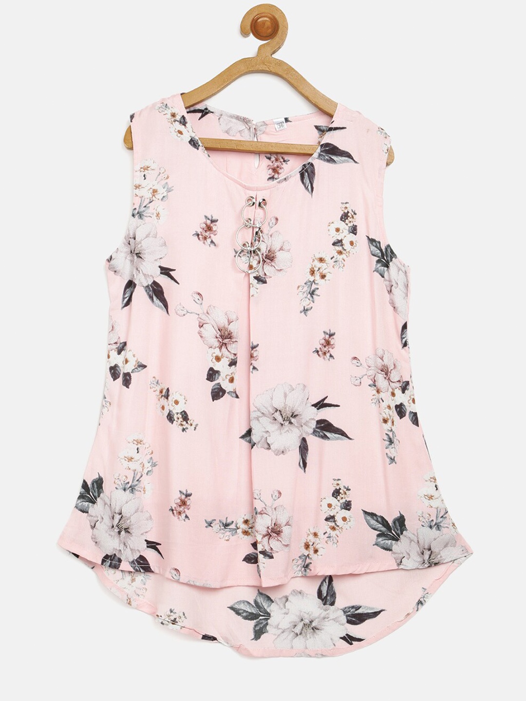 

V2 Value & Variety Pink Floral Print High-Low Top