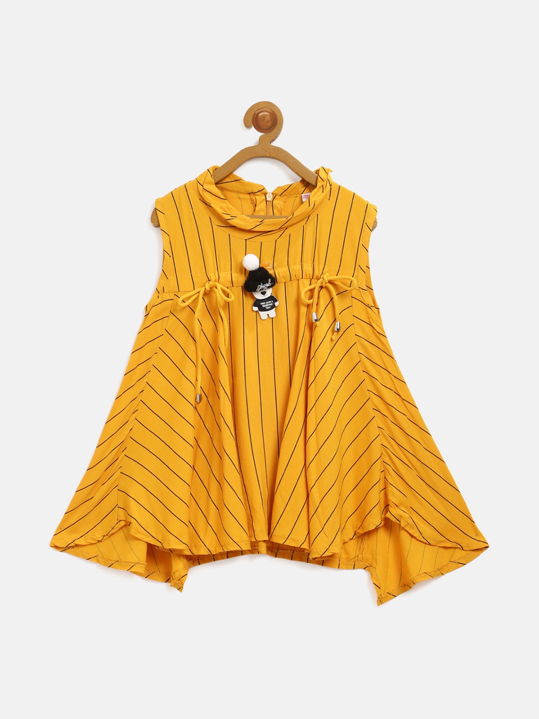 

V2 Value & Variety Girls Mustard Yellow Striped Top