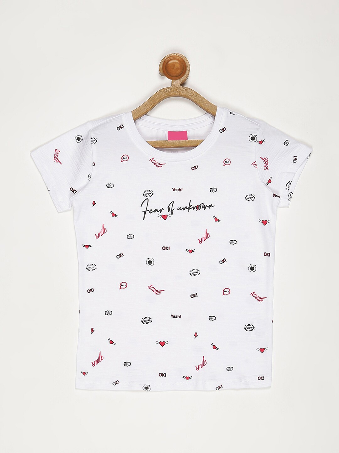 

V2 Value & Variety White Printed Regular Top