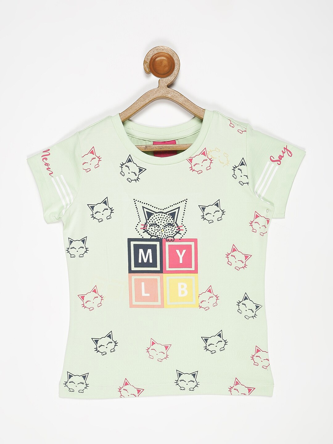

V2 Value & Variety Green Printed Regular Top