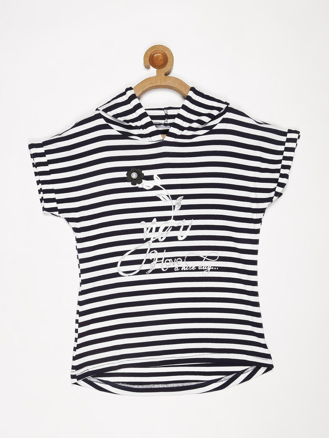 

V2 Value & Variety Blue Striped Hooded Top