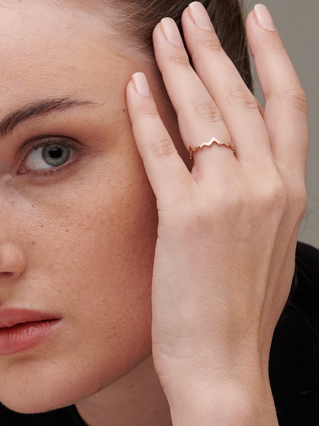 

PALMONAS 18K Rose Gold-Plated Finger Ring