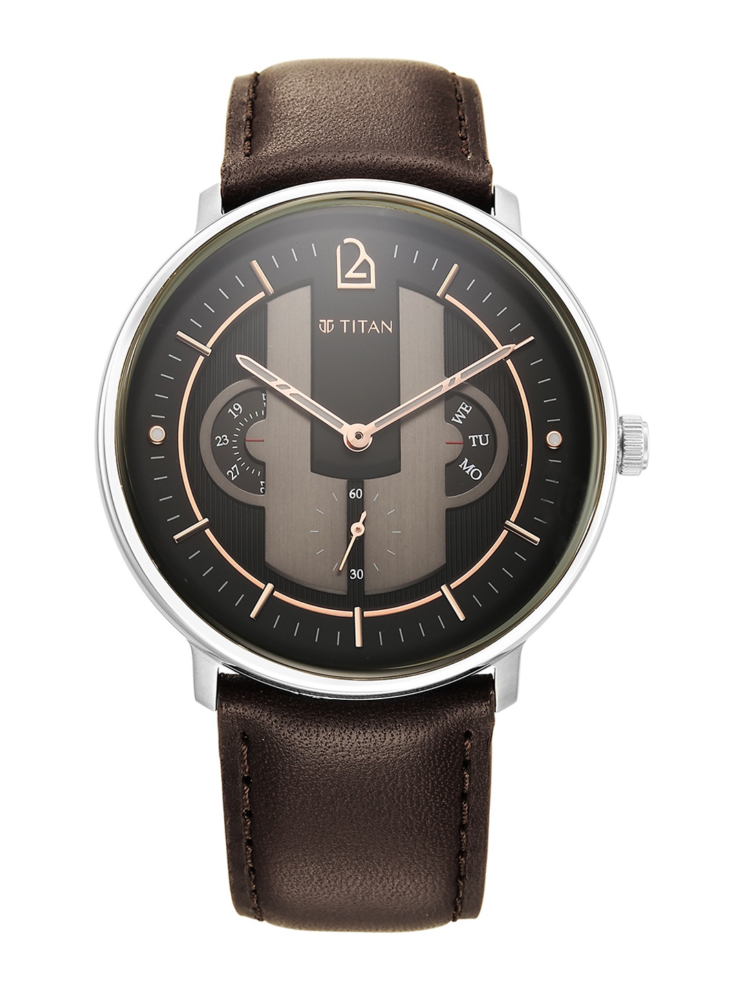 

Titan Men Brown Dial & Brown Leather Straps Analogue Watch