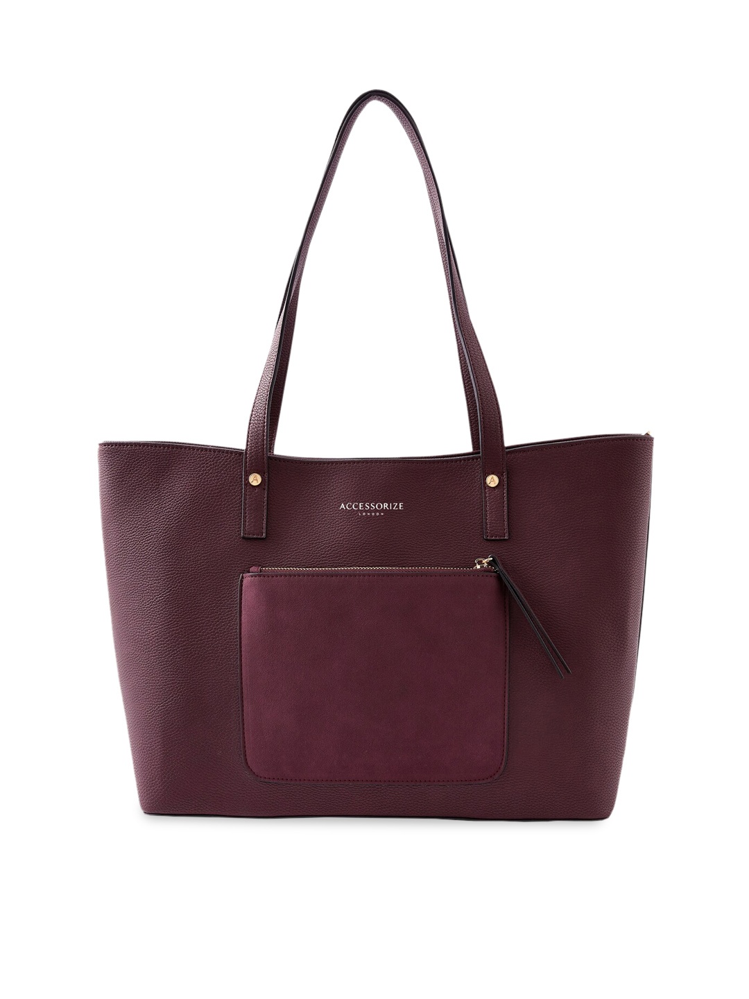 

Accessorize Women Burgundy PU Structured Shoulder Bag