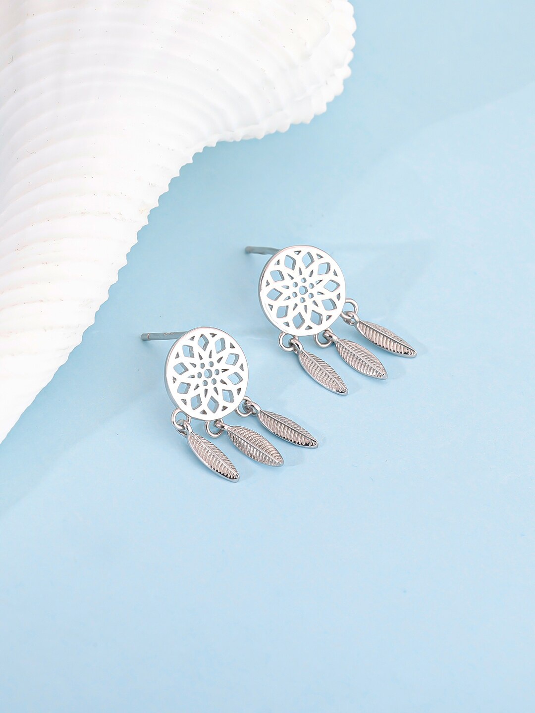 

GIVA Rhodium-Plated 925 Sterling Silver Dreamcatcher Earrings