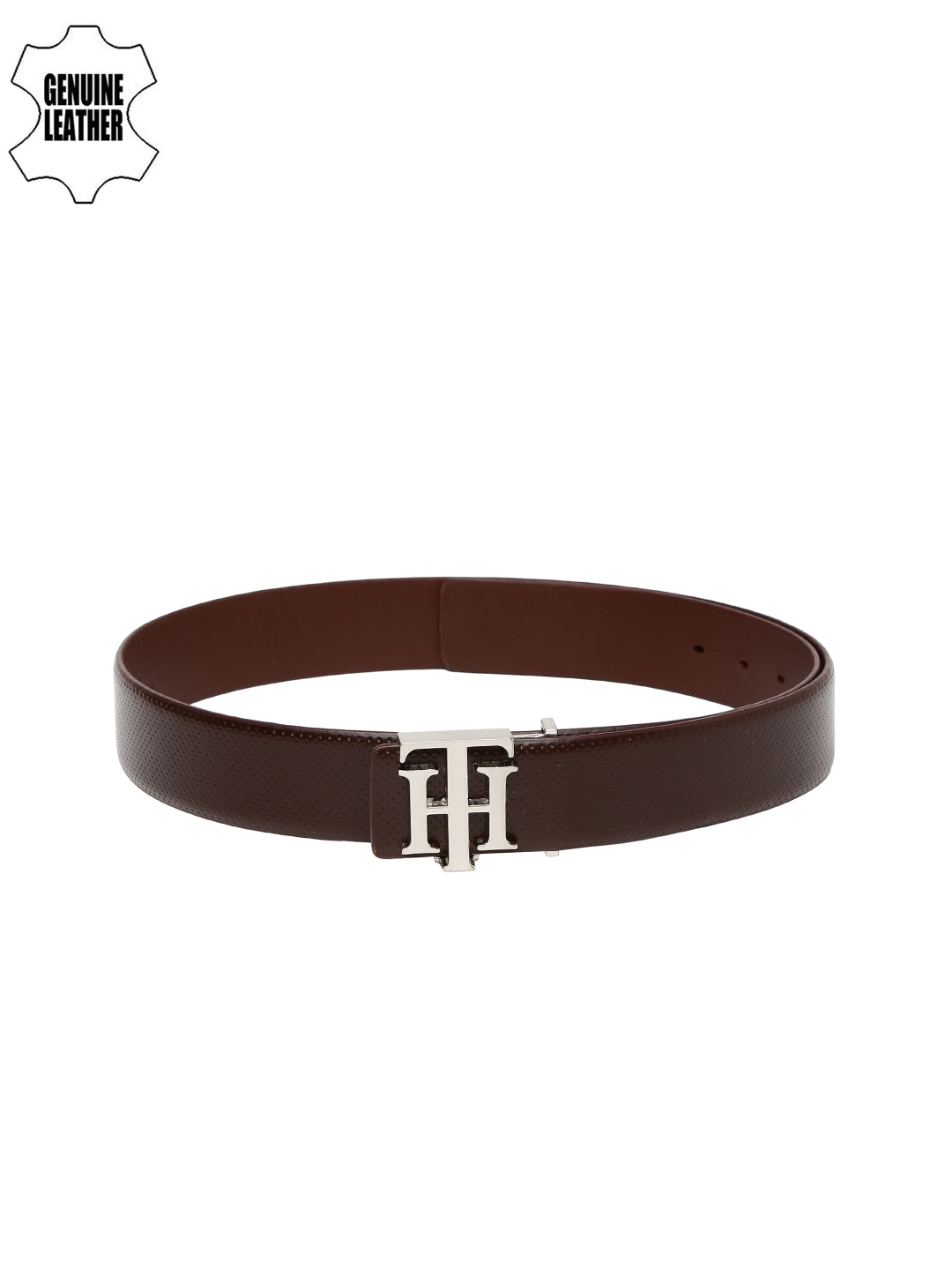 

Tommy Hilfiger Men Brown Textured Genuine Leather Belt