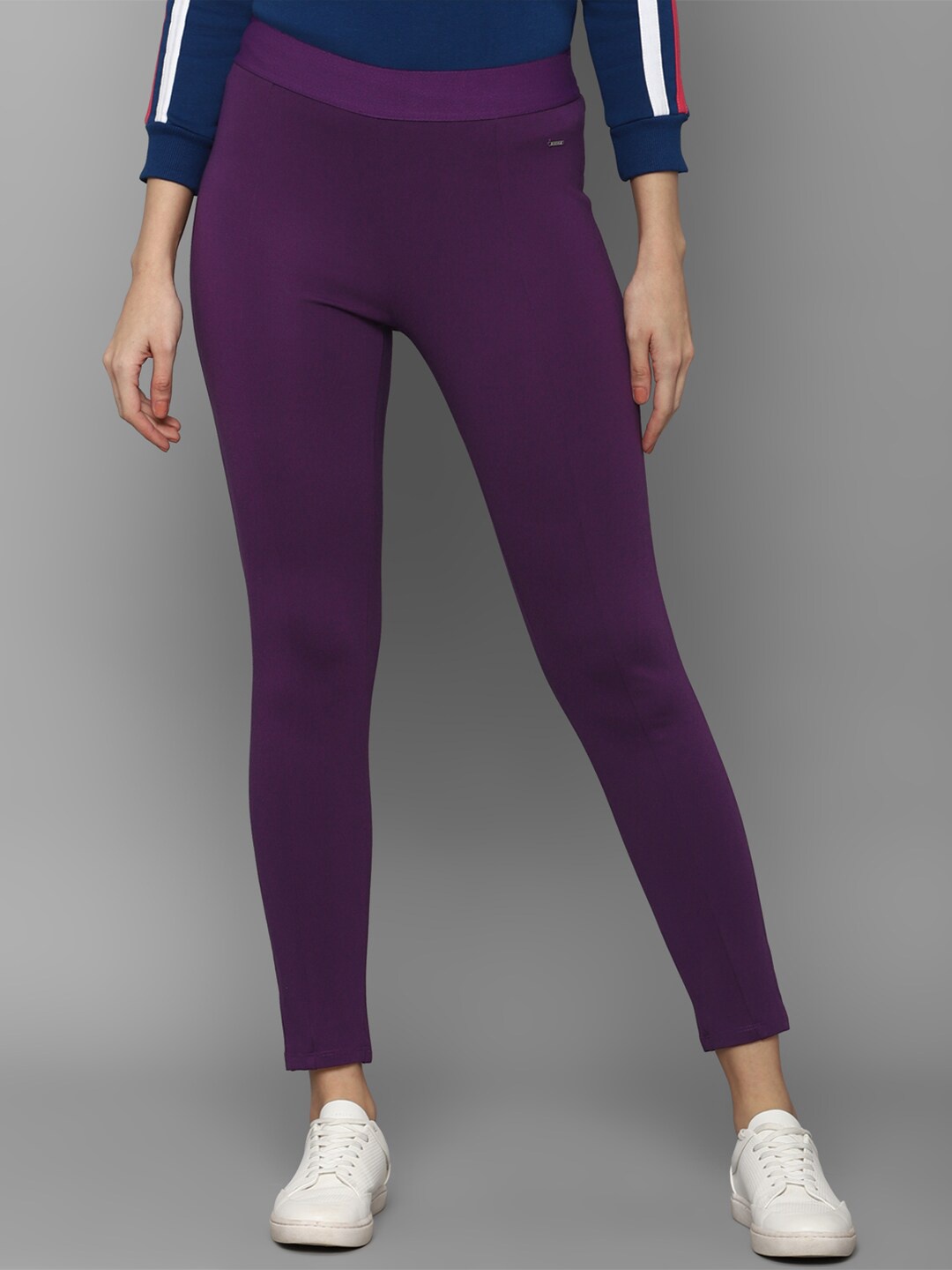 

Allen Solly Woman Women Purple Skinny Fit Trousers