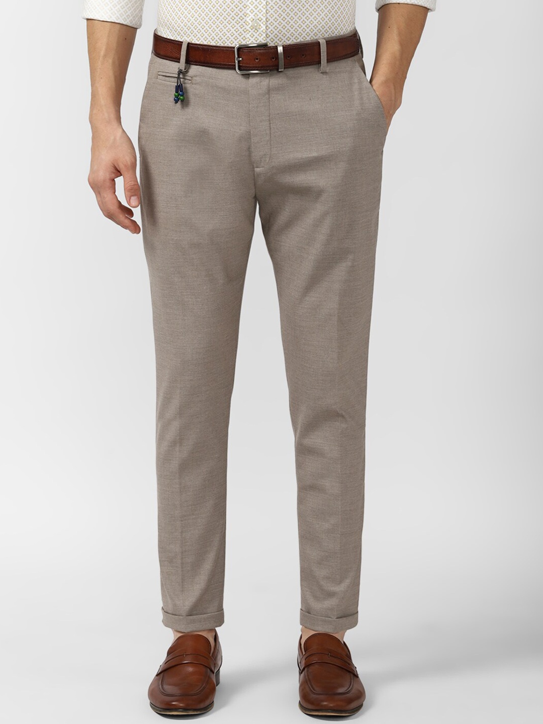 

Peter England Casuals Men Khaki Slim Fit Chinos Trousers