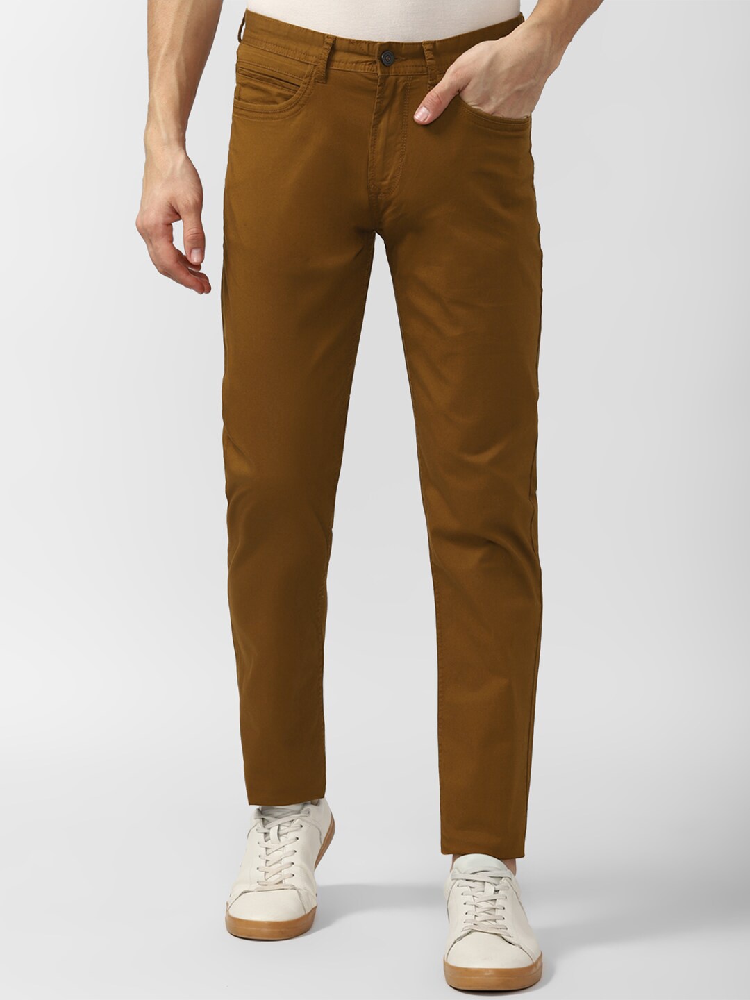 

Peter England Casuals Men Brown Slim Fit Chinos Trousers