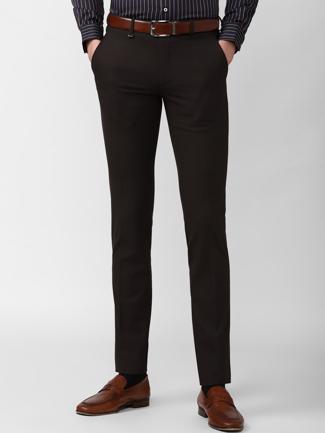 

Van Heusen Men Black Slim Fit Formal Trousers