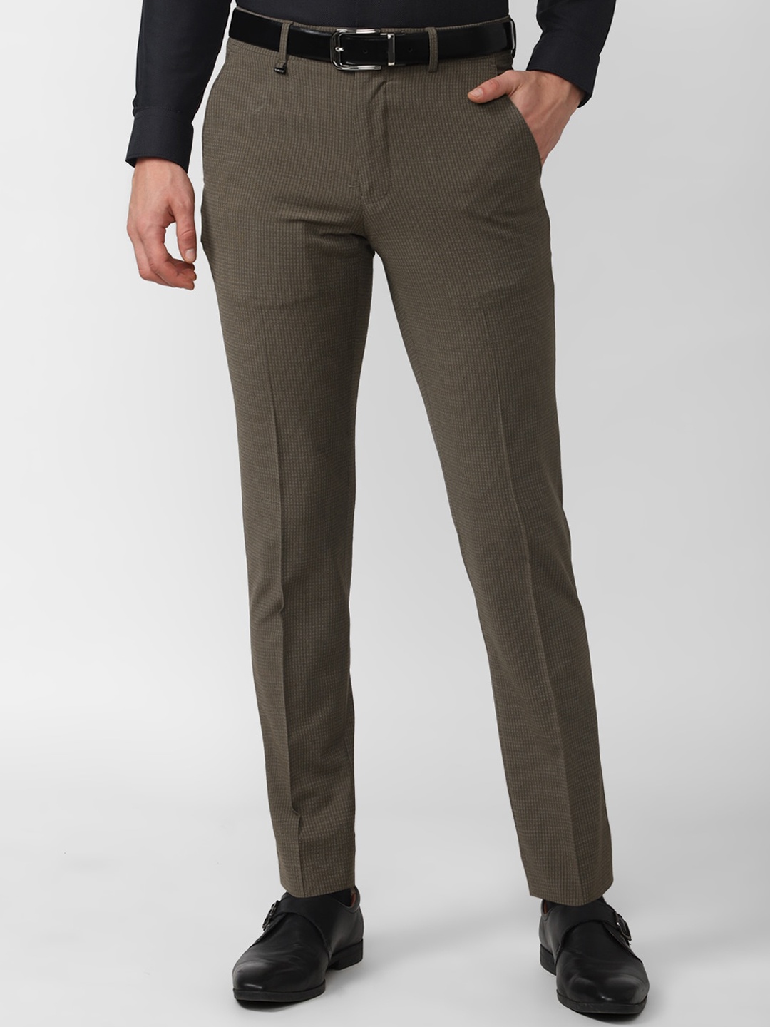 

Van Heusen Men Brown Slim Fit Formal Trousers