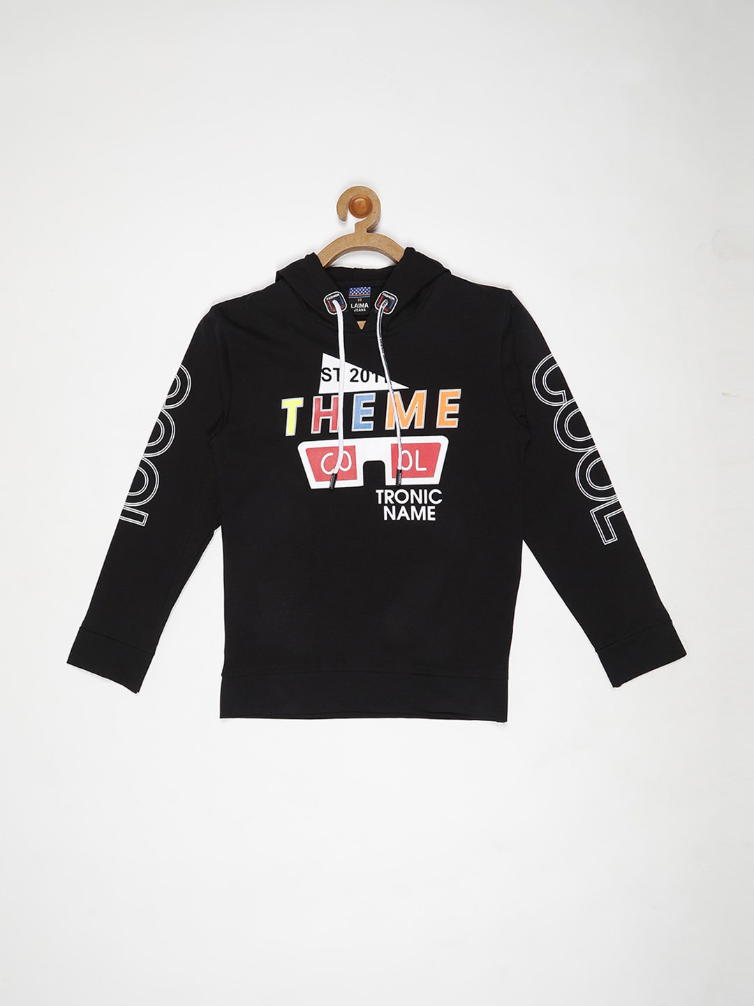 

V2 Value & Variety Boys Black Typography Printed T-shirt