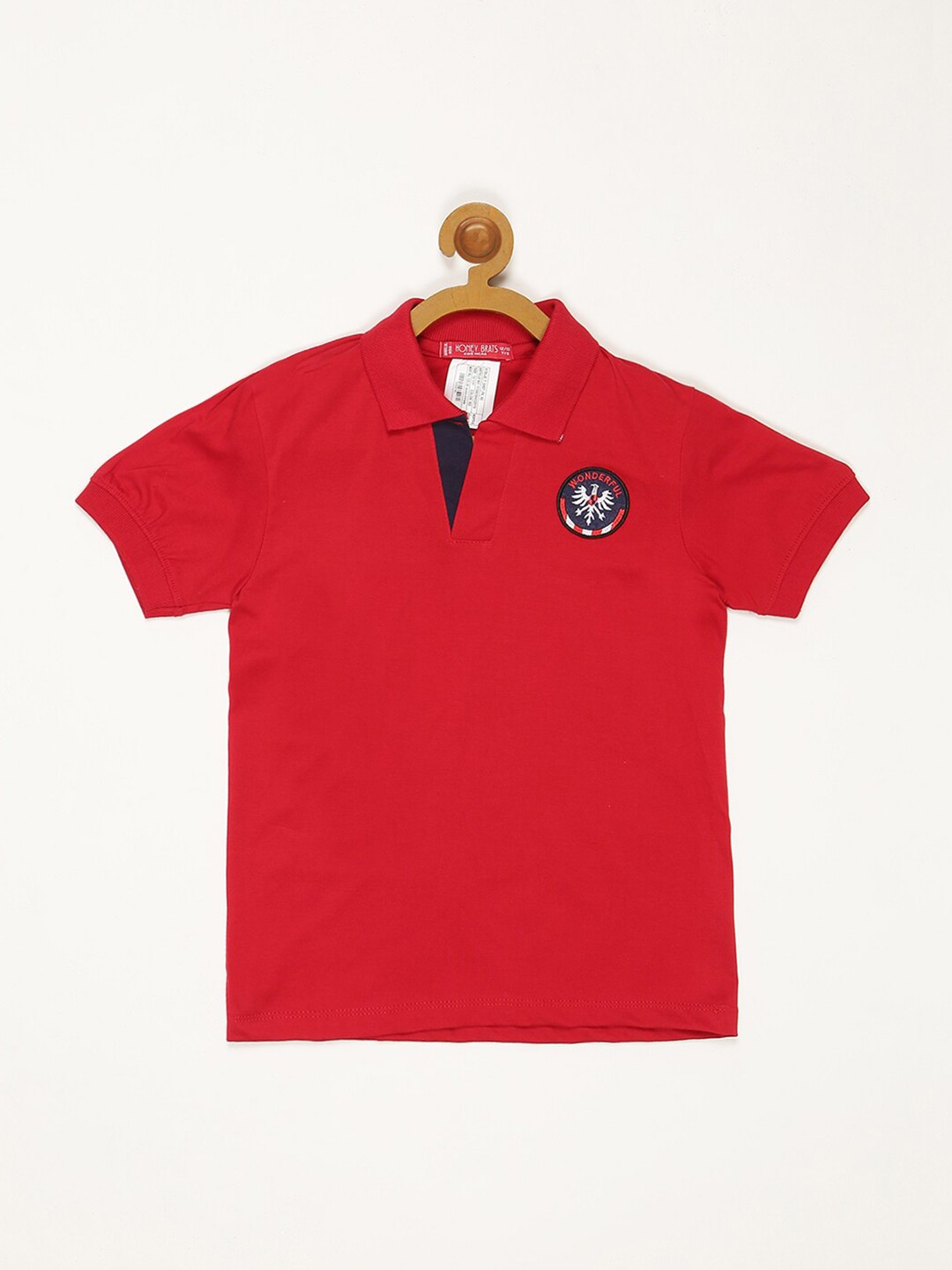 

V2 Value & Variety Boys Red Polo Collar T-shirt